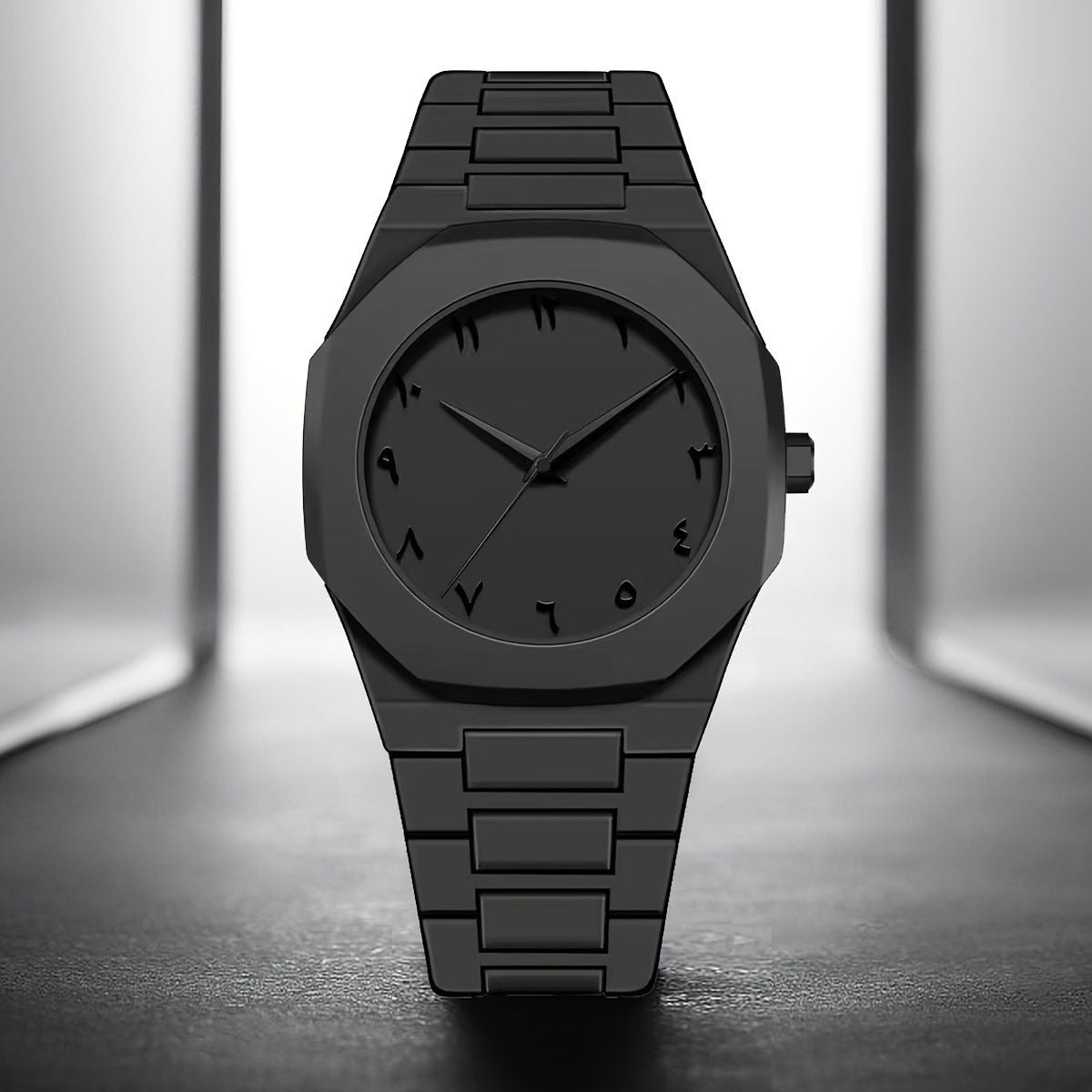 Black Aura Watch – Premium All-Black Quartz Wristwatch