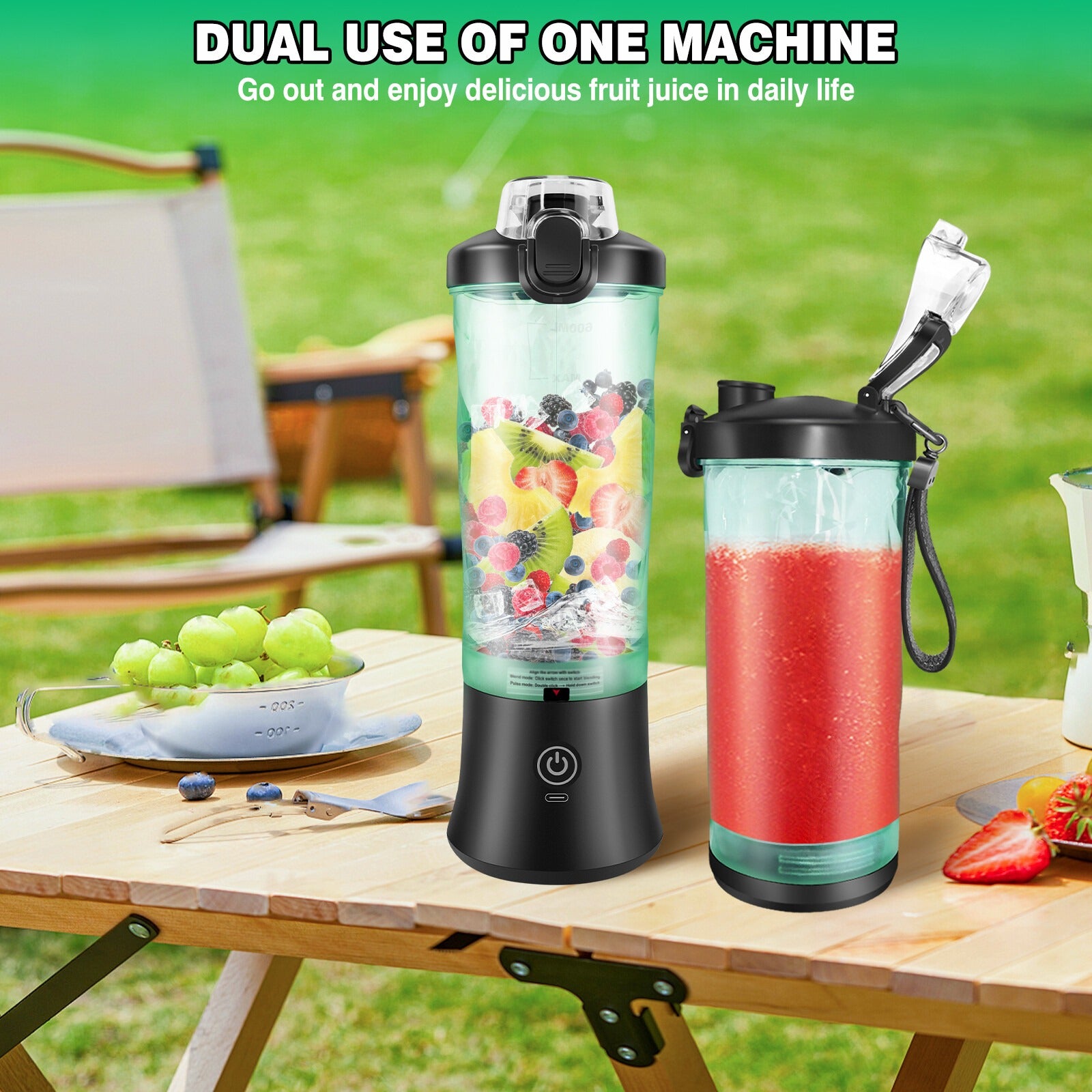 Portable Multi-Functional Fruit Juicer USB Rechargeable Blender