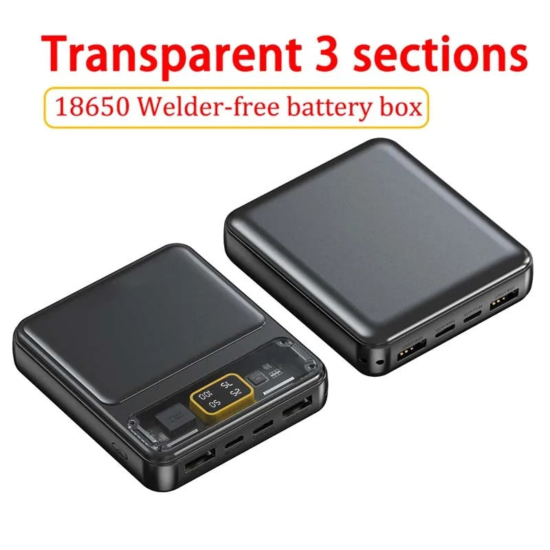 3pcs 18650 Battery DIY Power Bank Case Charge Storage Box Dual USB Type C Android Micro USB Fast For iPhone Xiaomi 4.6 195 Reviews ౹ 407 so