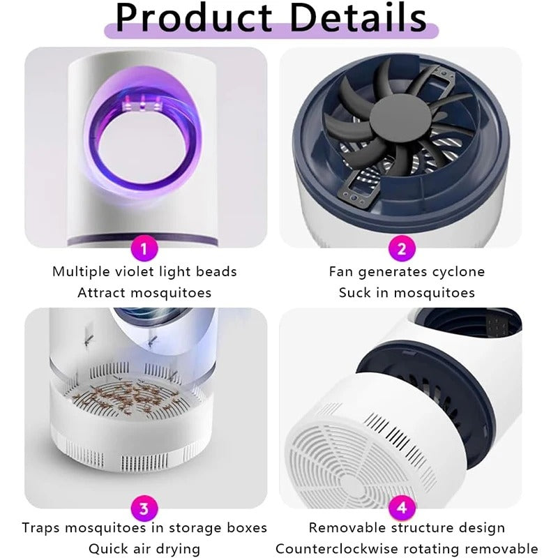 smart home Use Fly Insect Repeller Bug Zapper UV Mosquito Catcher Indoor Insect Trap Bug Zapper Rechargeable Anti Mosquito Killler Lampgadgets