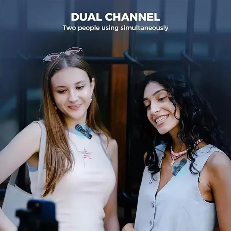 K11 Wireless Lavalier Microphone Professional for iPhone iPad Laptop Android Live Gaming Video Recording Interview Business